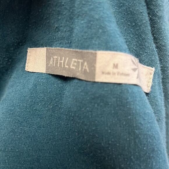 ATHLETA TEAL ASYMMETRICAL FILL ZIP SWEATSHIRT SIZE M - Picture 4 of 7